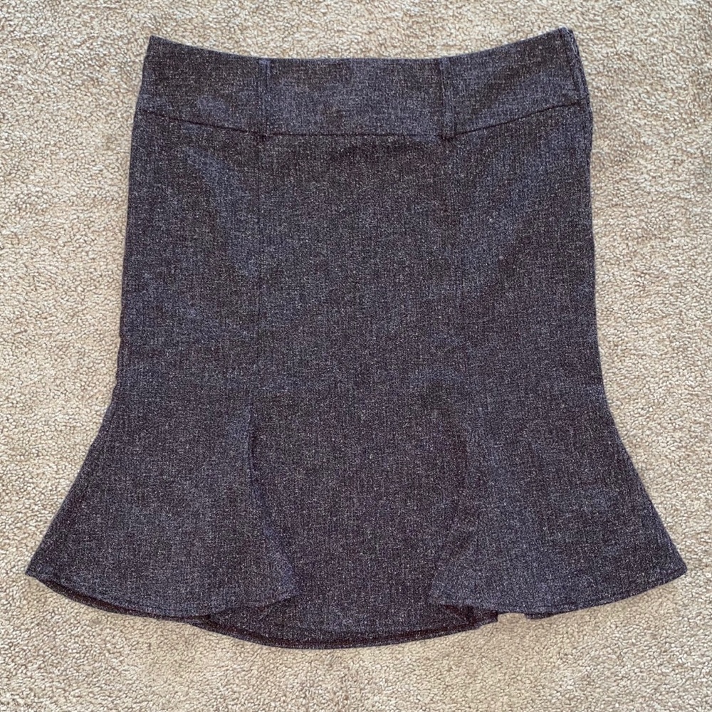 Charlotte Russe Brown Tweed Trumpet Skirt L